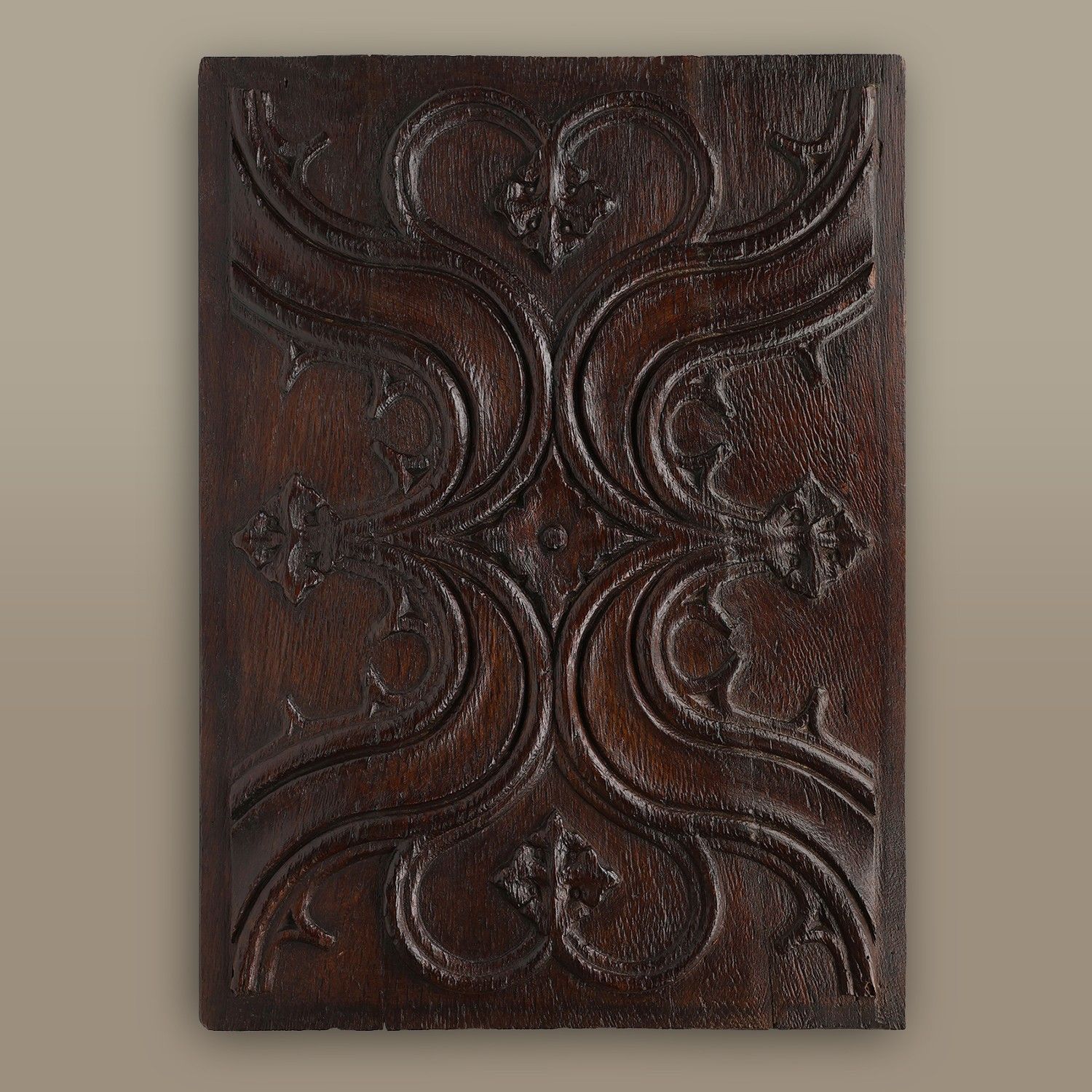 16th Century Hand-Crafted Gothic Panel in Oak, Belgium-img